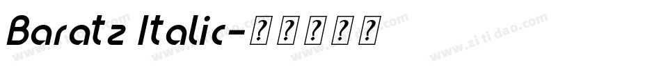 Baratz Italic字体转换